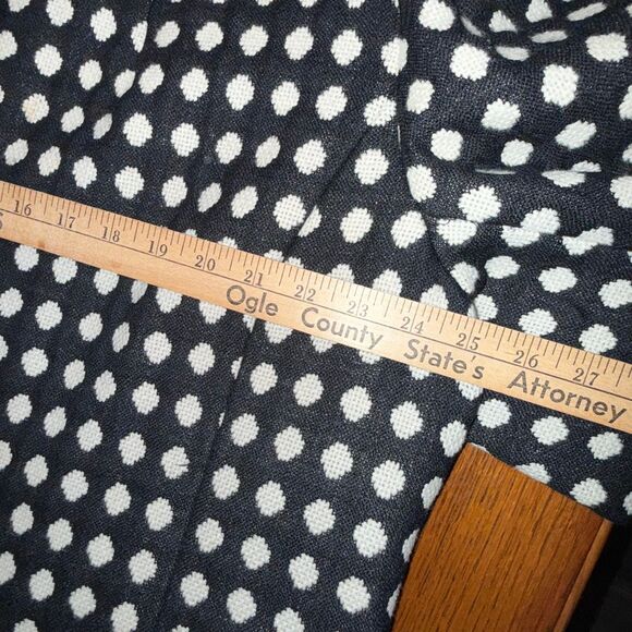 Jones New York Collection Woman Blazer 24W Black White Polka Dot Zip Jacket Line - Picture 8 of 16